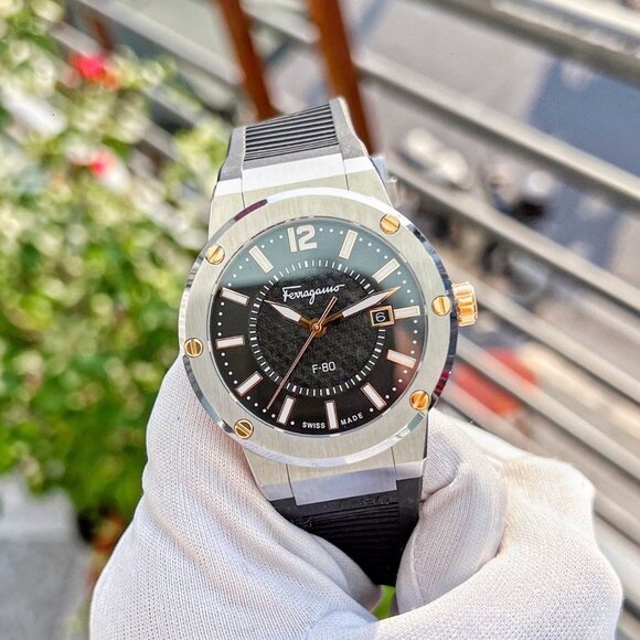 Ferragamo Mens F-80 44mm Strap Fashion Watch - Picture 5 of 11